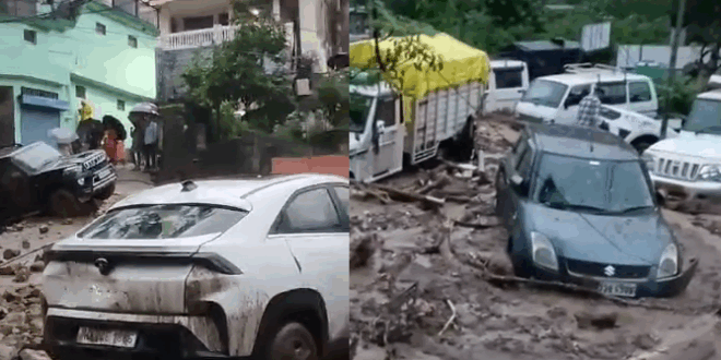 हिमाचल में बादल फटा: मंडी में तबाही, 2 की मौत, 20 गाड़ियां दबीं; चंडीगढ़-मनाली और मंडी-जोगिंदरनगर फोरलेन बंद