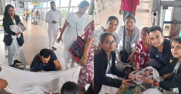 झांसी रेलवे स्टेशन पर सेना के मेजर डॉक्टर
