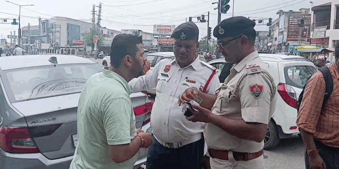 अंबाला में ट्रैफिक पुलिस का सख्त अभियान जारी
