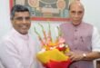 शिक्षा मंत्री महीपाल ढांडा ने रक्षा मंत्री राजनाथ सिंह से की भेंट