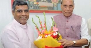 शिक्षा मंत्री महीपाल ढांडा ने रक्षा मंत्री राजनाथ सिंह से की भेंट