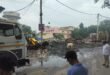 ड़क किनारे जमा कूड़े को हटाने पहुंची नगर निगम की टीम को विरोध